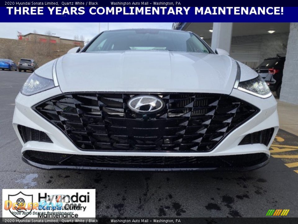 2020 Hyundai Sonata Limited Quartz White / Black Photo #8