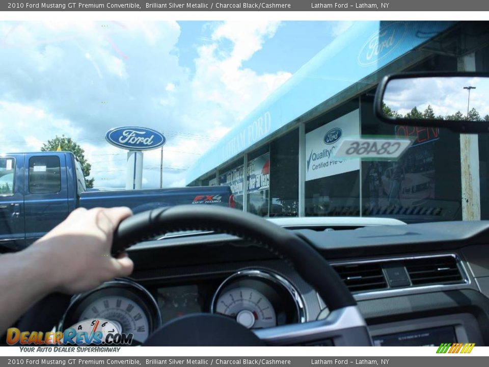 2010 Ford Mustang GT Premium Convertible Brilliant Silver Metallic / Charcoal Black/Cashmere Photo #12