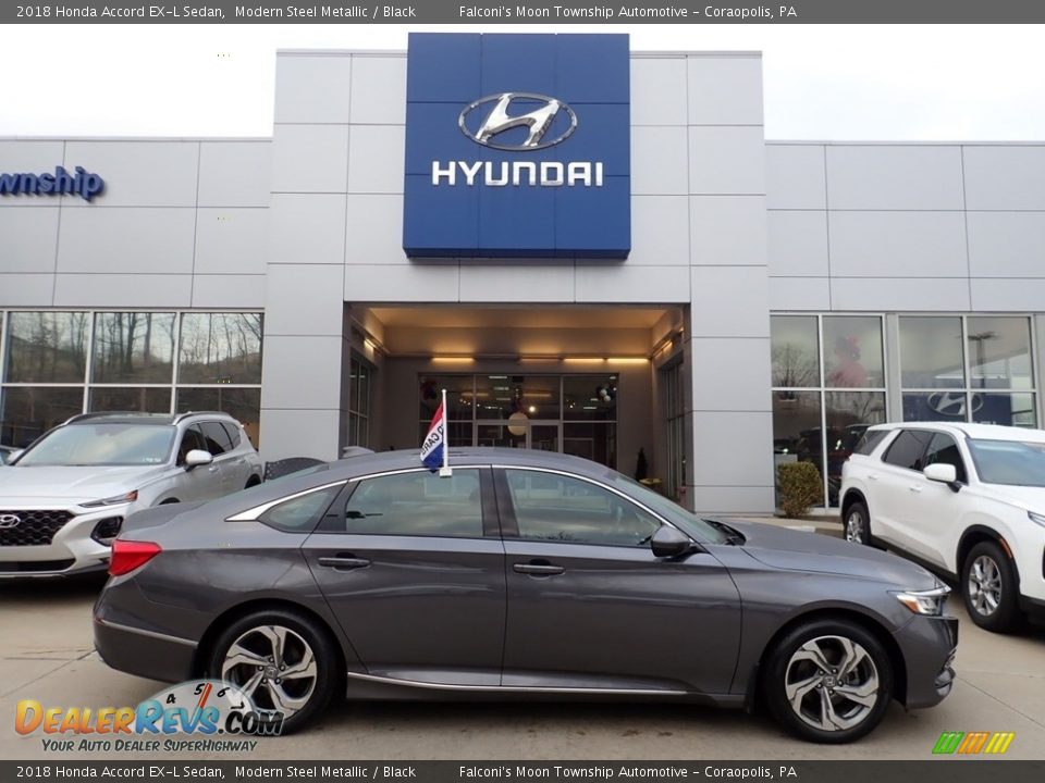 2018 Honda Accord EX-L Sedan Modern Steel Metallic / Black Photo #1