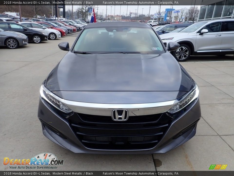 2018 Honda Accord EX-L Sedan Modern Steel Metallic / Black Photo #8