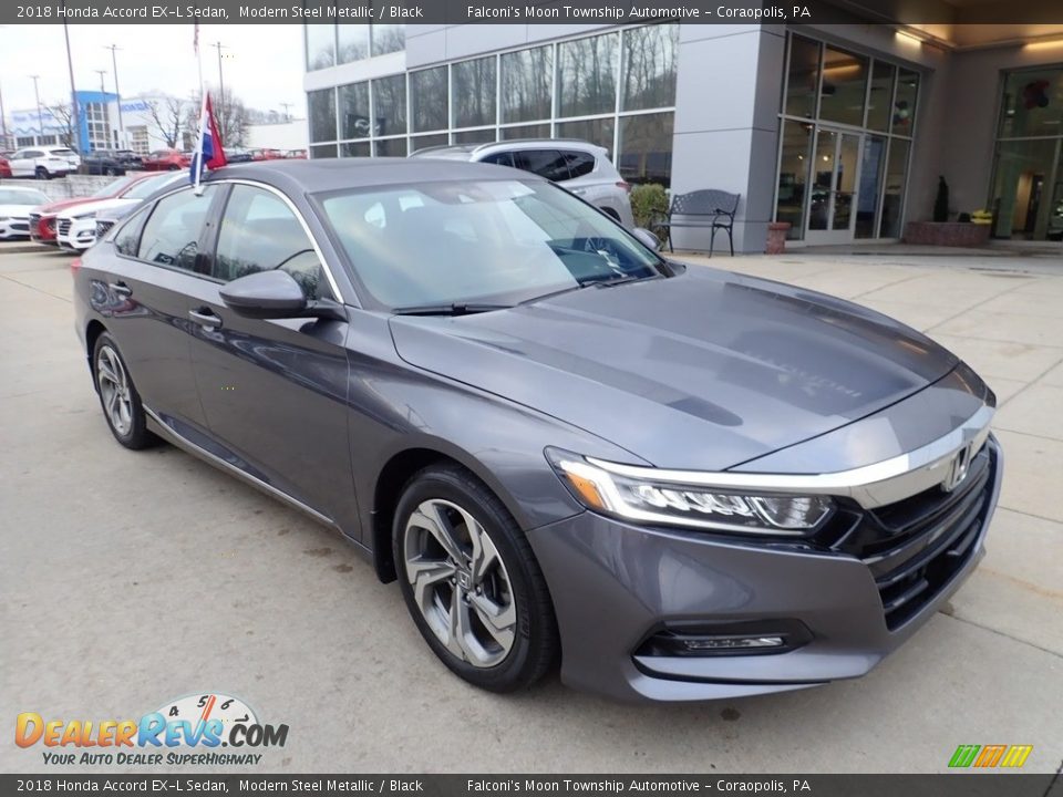 2018 Honda Accord EX-L Sedan Modern Steel Metallic / Black Photo #9