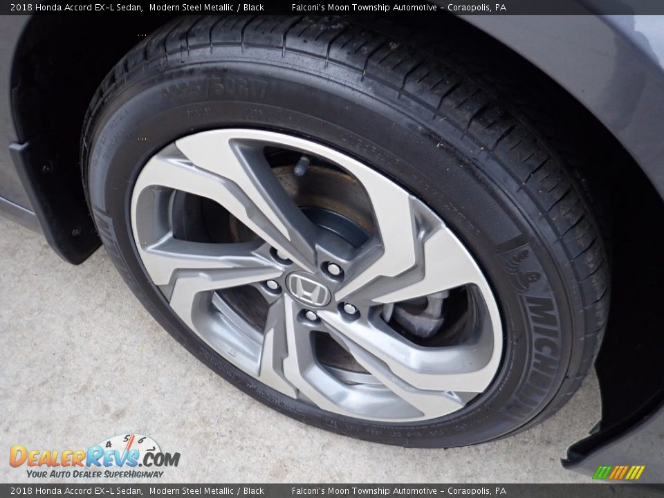2018 Honda Accord EX-L Sedan Modern Steel Metallic / Black Photo #10