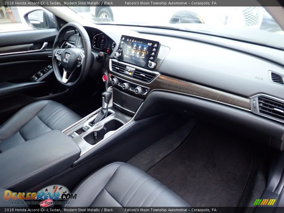 2018 Honda Accord EX-L Sedan Modern Steel Metallic / Black Photo #12