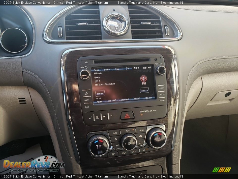 2017 Buick Enclave Convenience Crimson Red Tintcoat / Light Titanium Photo #16