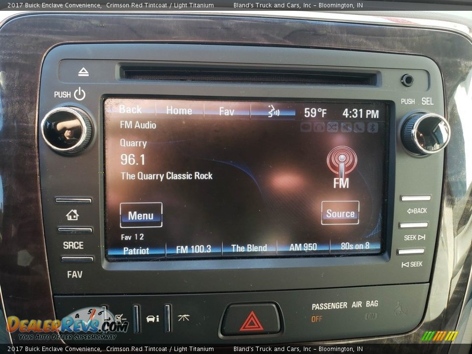 2017 Buick Enclave Convenience Crimson Red Tintcoat / Light Titanium Photo #17