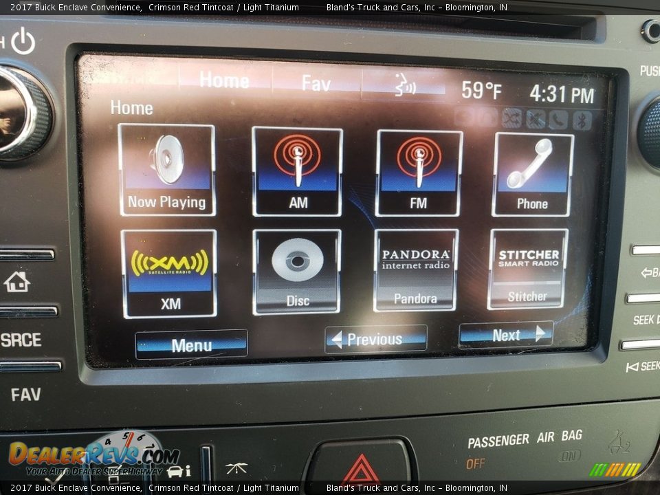 2017 Buick Enclave Convenience Crimson Red Tintcoat / Light Titanium Photo #18