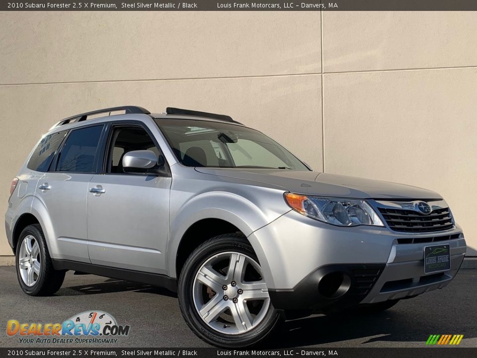 2010 Subaru Forester 2.5 X Premium Steel Silver Metallic / Black Photo #1