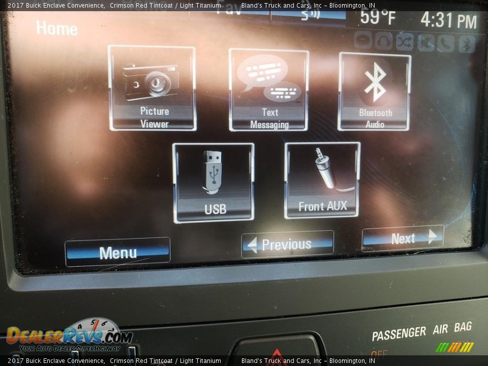 2017 Buick Enclave Convenience Crimson Red Tintcoat / Light Titanium Photo #19