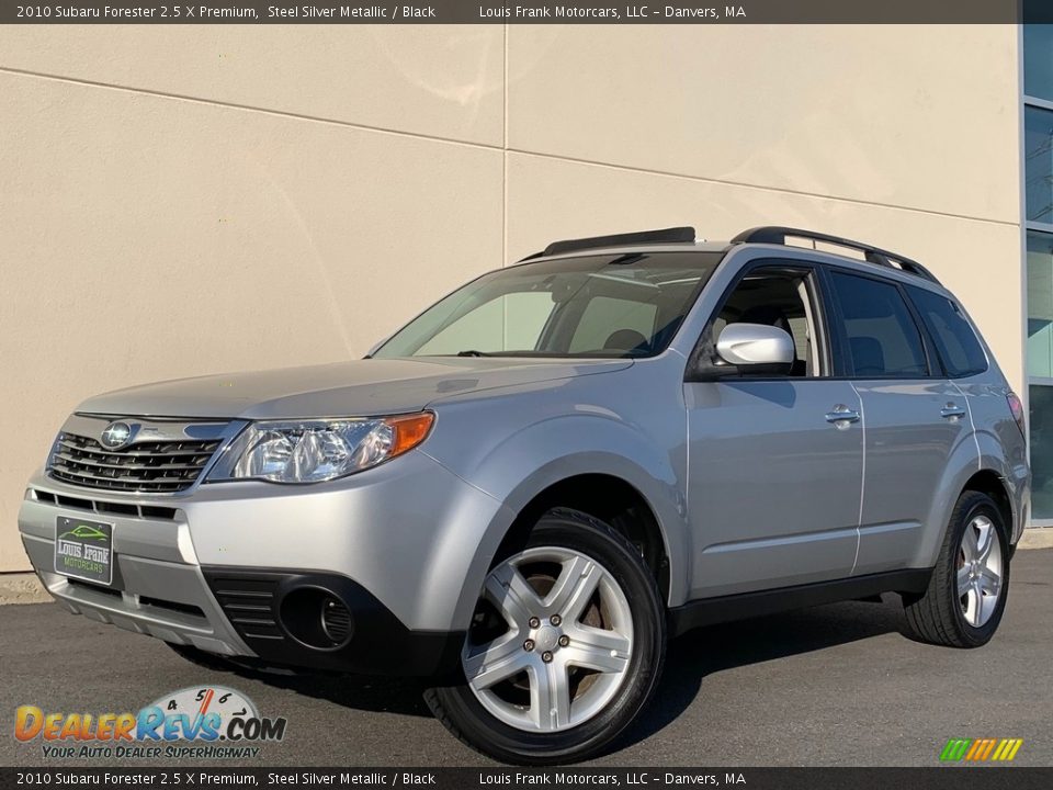 2010 Subaru Forester 2.5 X Premium Steel Silver Metallic / Black Photo #4
