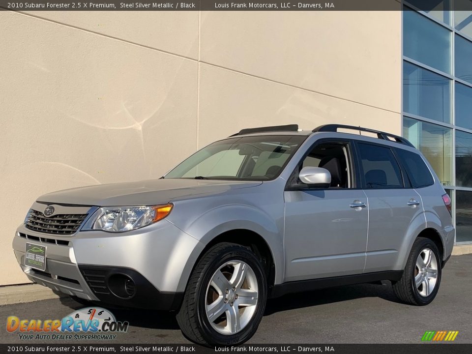 2010 Subaru Forester 2.5 X Premium Steel Silver Metallic / Black Photo #16