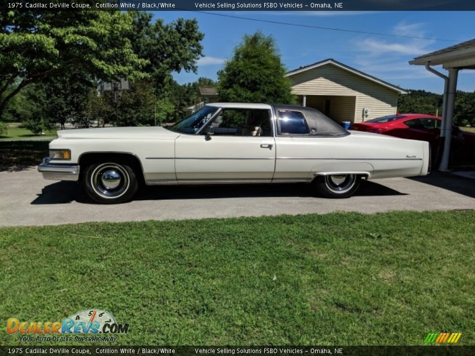 Cotillion White 1975 Cadillac DeVille Coupe Photo #1