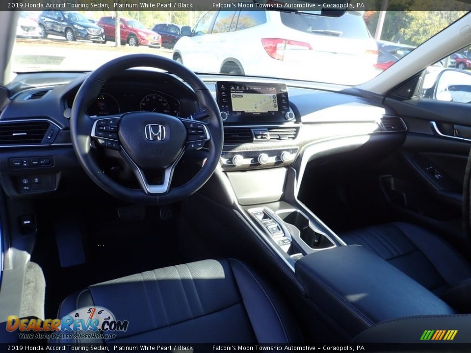 2019 Honda Accord Touring Sedan Platinum White Pearl / Black Photo #10