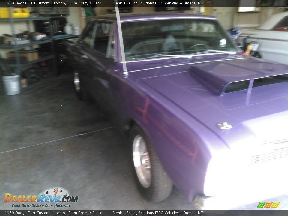 1969 Dodge Dart Custom Hardtop Plum Crazy / Black Photo #9