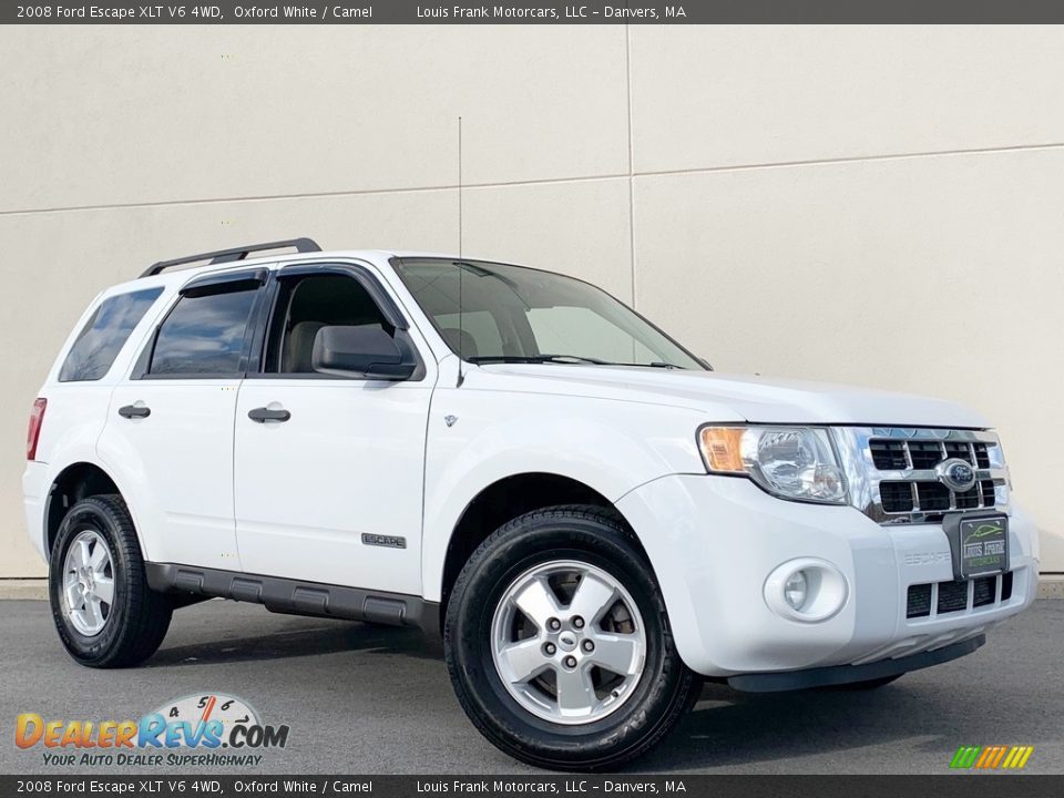 2008 Ford Escape XLT V6 4WD Oxford White / Camel Photo #1