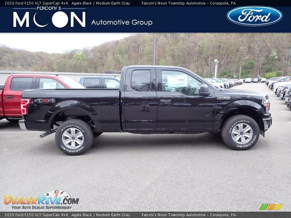 2020 Ford F150 XLT SuperCab 4x4 Agate Black / Medium Earth Gray Photo #1