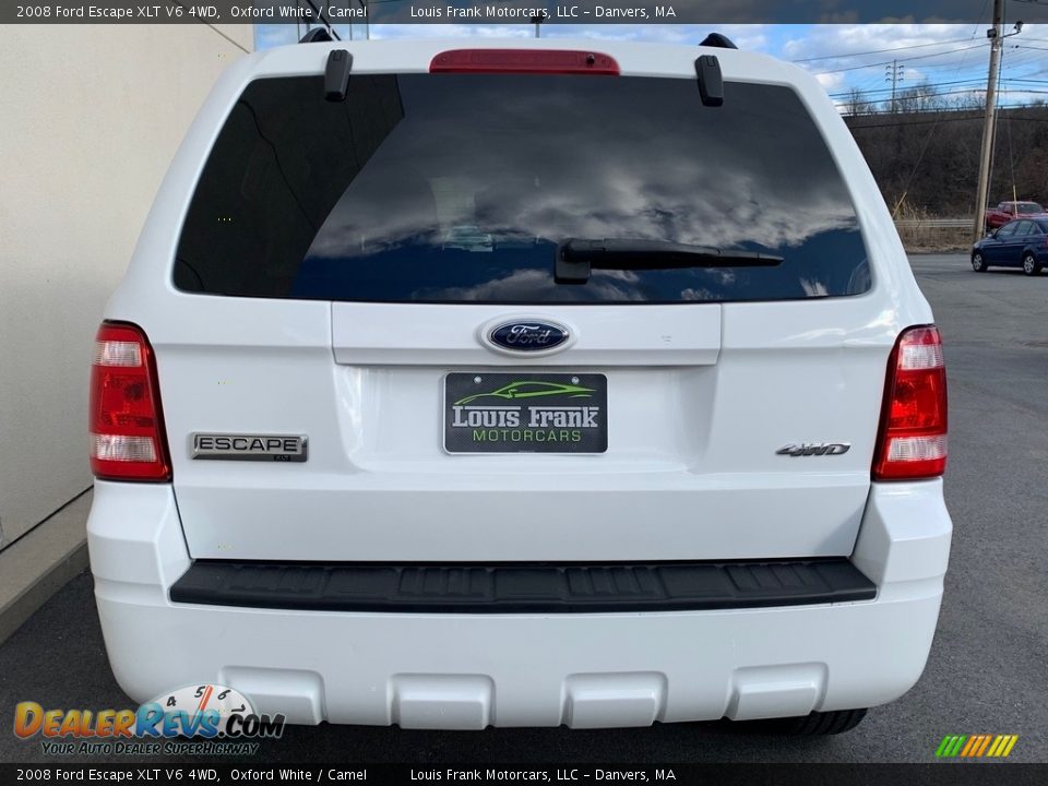 2008 Ford Escape XLT V6 4WD Oxford White / Camel Photo #8