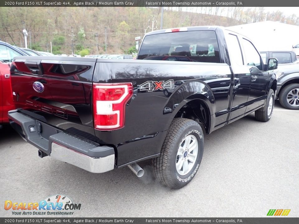 2020 Ford F150 XLT SuperCab 4x4 Agate Black / Medium Earth Gray Photo #2