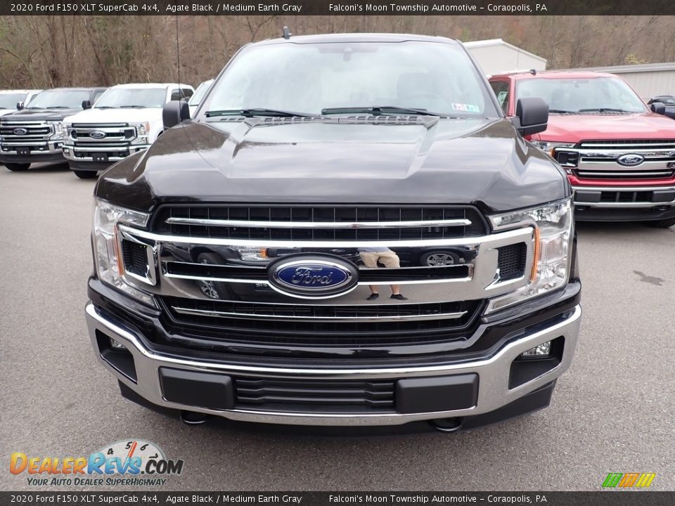 2020 Ford F150 XLT SuperCab 4x4 Agate Black / Medium Earth Gray Photo #4