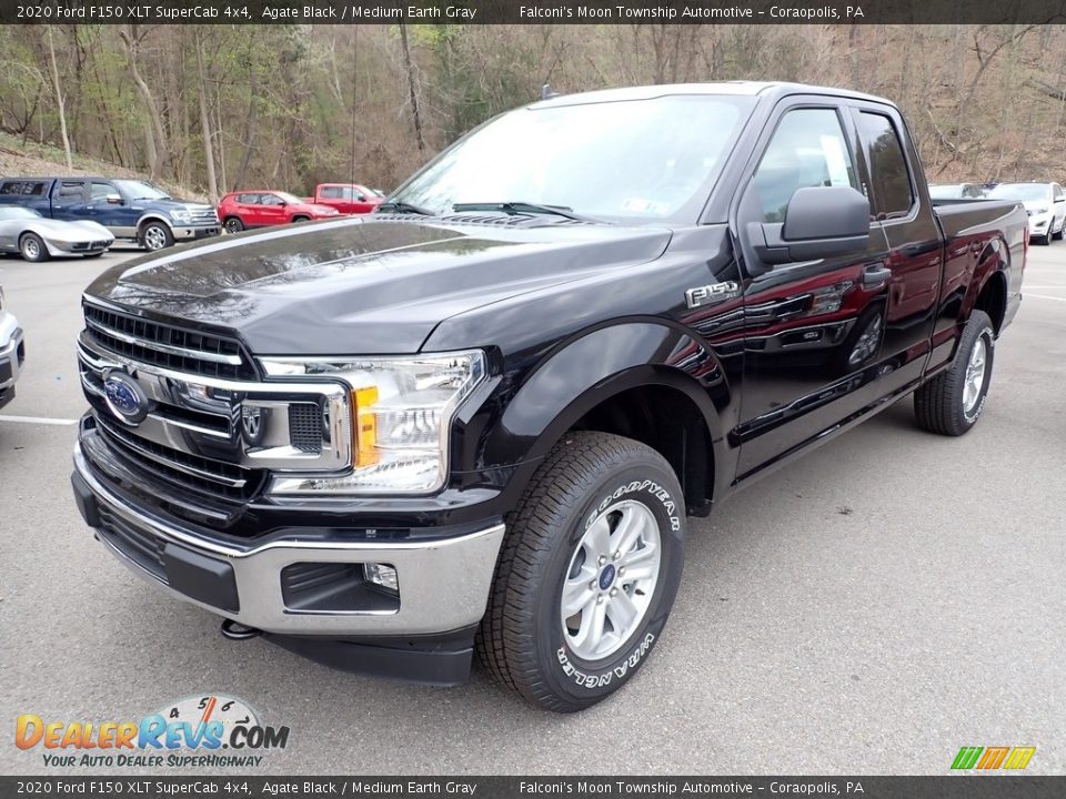 2020 Ford F150 XLT SuperCab 4x4 Agate Black / Medium Earth Gray Photo #5