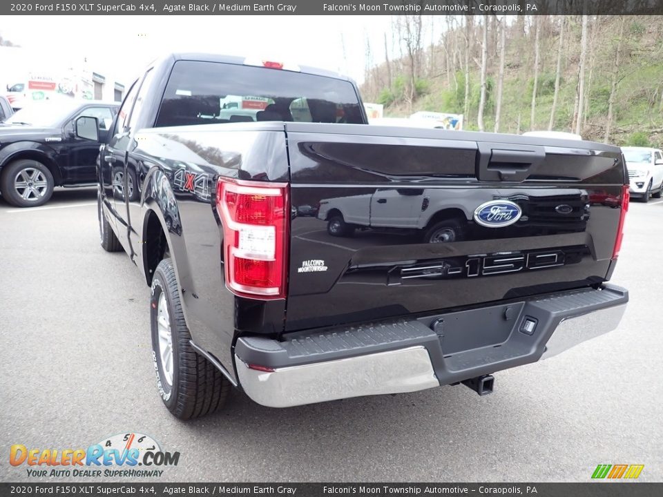 2020 Ford F150 XLT SuperCab 4x4 Agate Black / Medium Earth Gray Photo #6