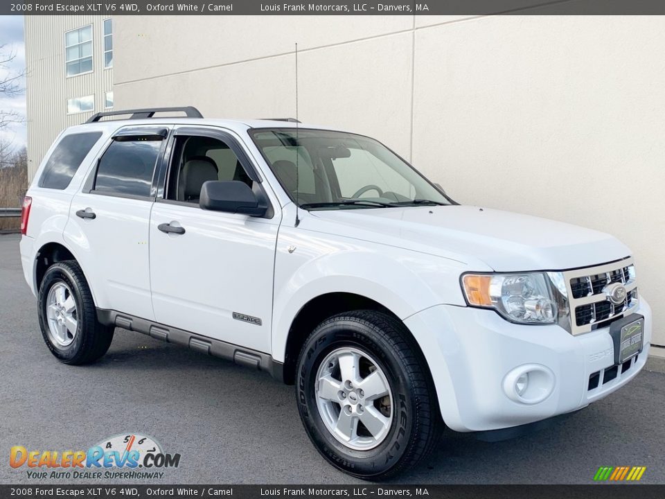 2008 Ford Escape XLT V6 4WD Oxford White / Camel Photo #18