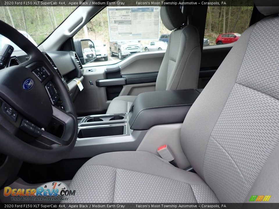 2020 Ford F150 XLT SuperCab 4x4 Agate Black / Medium Earth Gray Photo #12