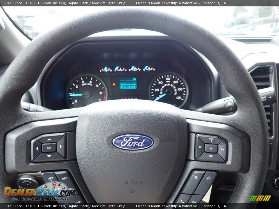 2020 Ford F150 XLT SuperCab 4x4 Agate Black / Medium Earth Gray Photo #15