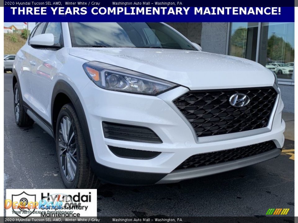 2020 Hyundai Tucson SEL AWD Winter White / Gray Photo #1