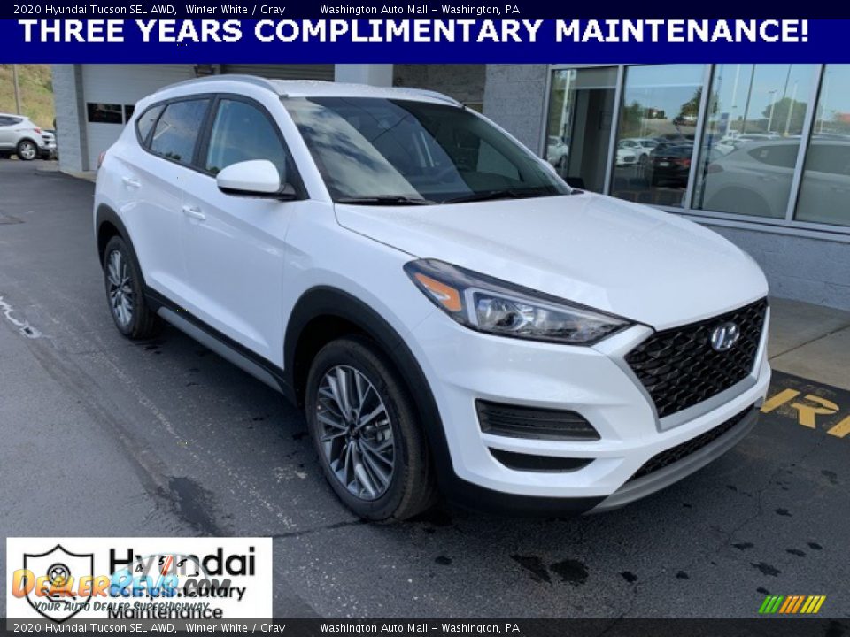 2020 Hyundai Tucson SEL AWD Winter White / Gray Photo #2