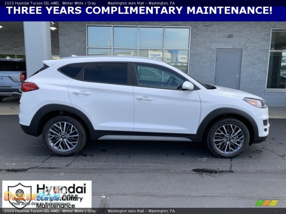 2020 Hyundai Tucson SEL AWD Winter White / Gray Photo #3