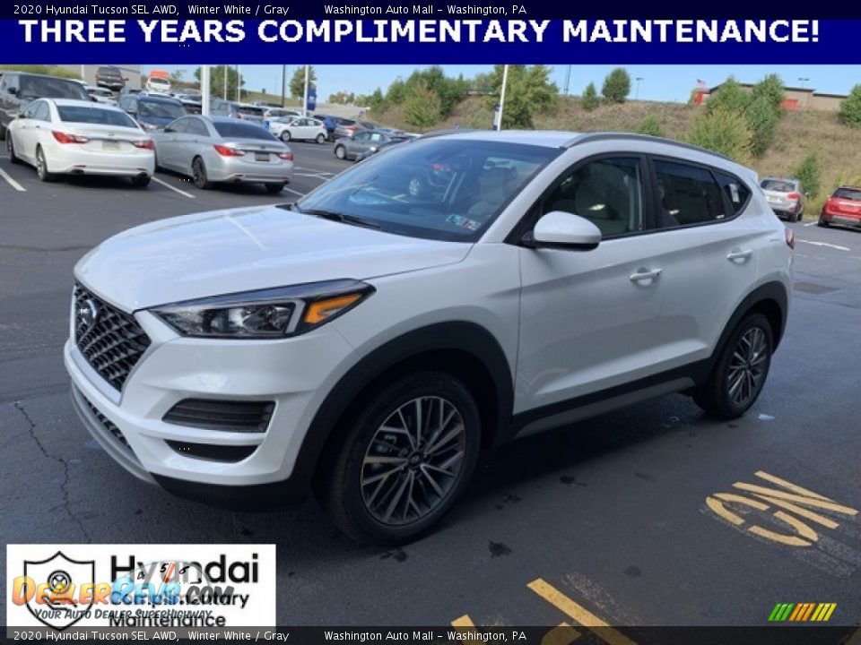 2020 Hyundai Tucson SEL AWD Winter White / Gray Photo #7