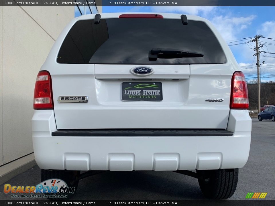 2008 Ford Escape XLT V6 4WD Oxford White / Camel Photo #27