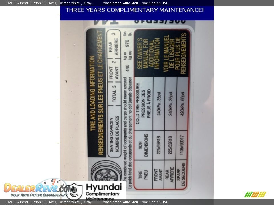 2020 Hyundai Tucson SEL AWD Winter White / Gray Photo #9