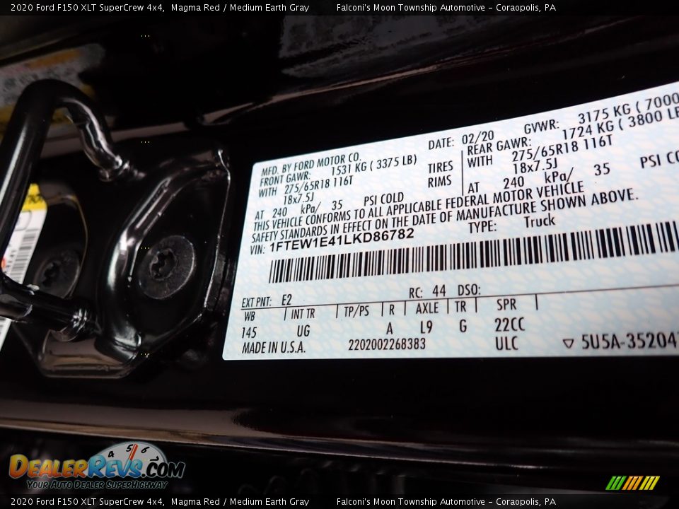 2020 Ford F150 XLT SuperCrew 4x4 Magma Red / Medium Earth Gray Photo #11