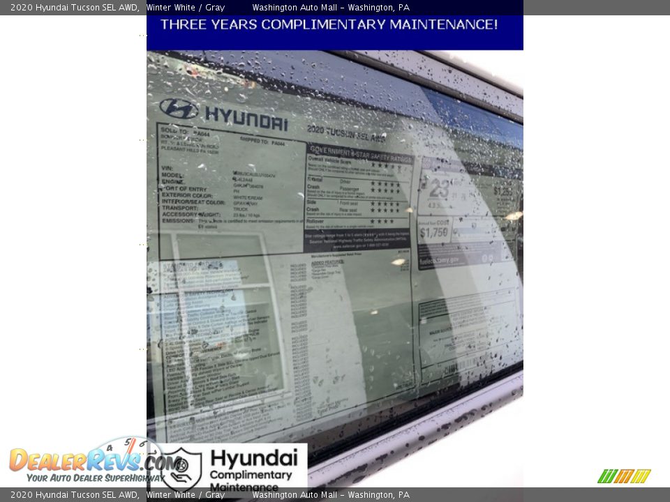 2020 Hyundai Tucson SEL AWD Winter White / Gray Photo #16