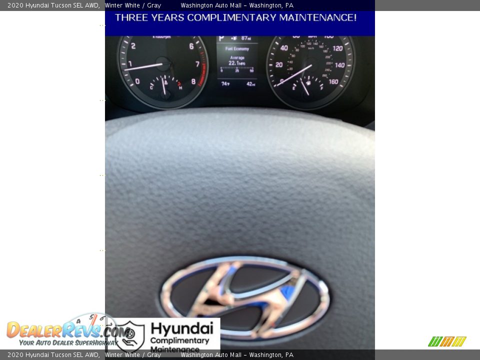 2020 Hyundai Tucson SEL AWD Winter White / Gray Photo #31