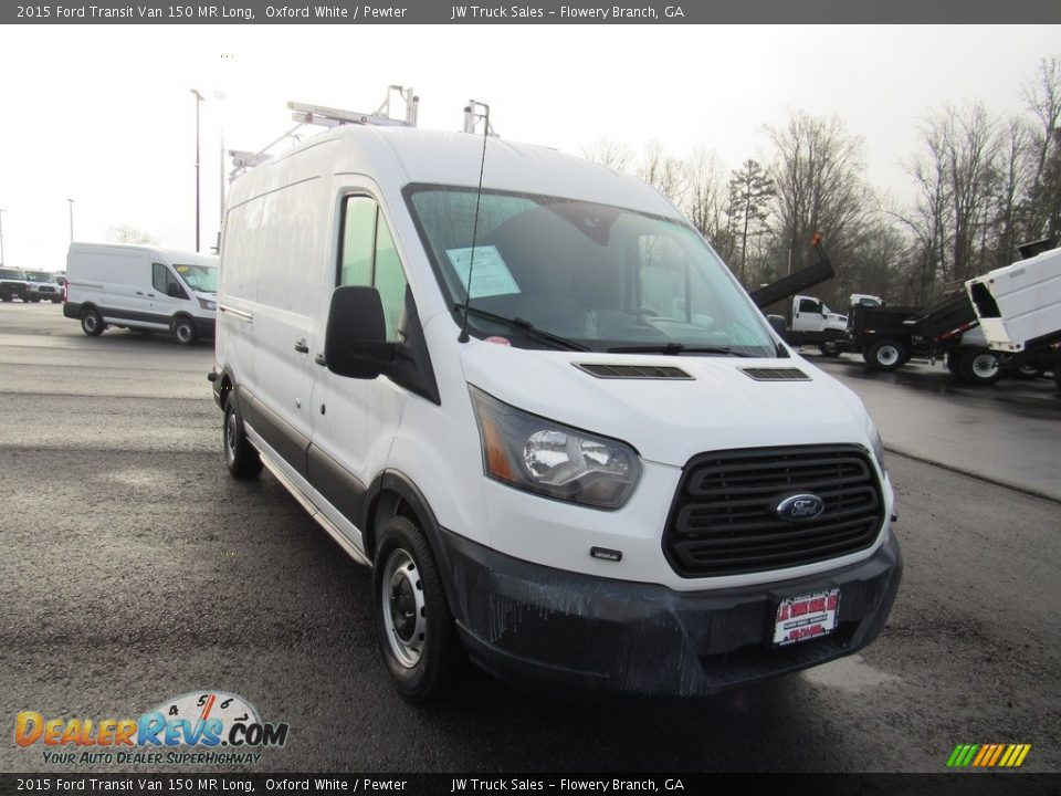 2015 Ford Transit Van 150 MR Long Oxford White / Pewter Photo #7