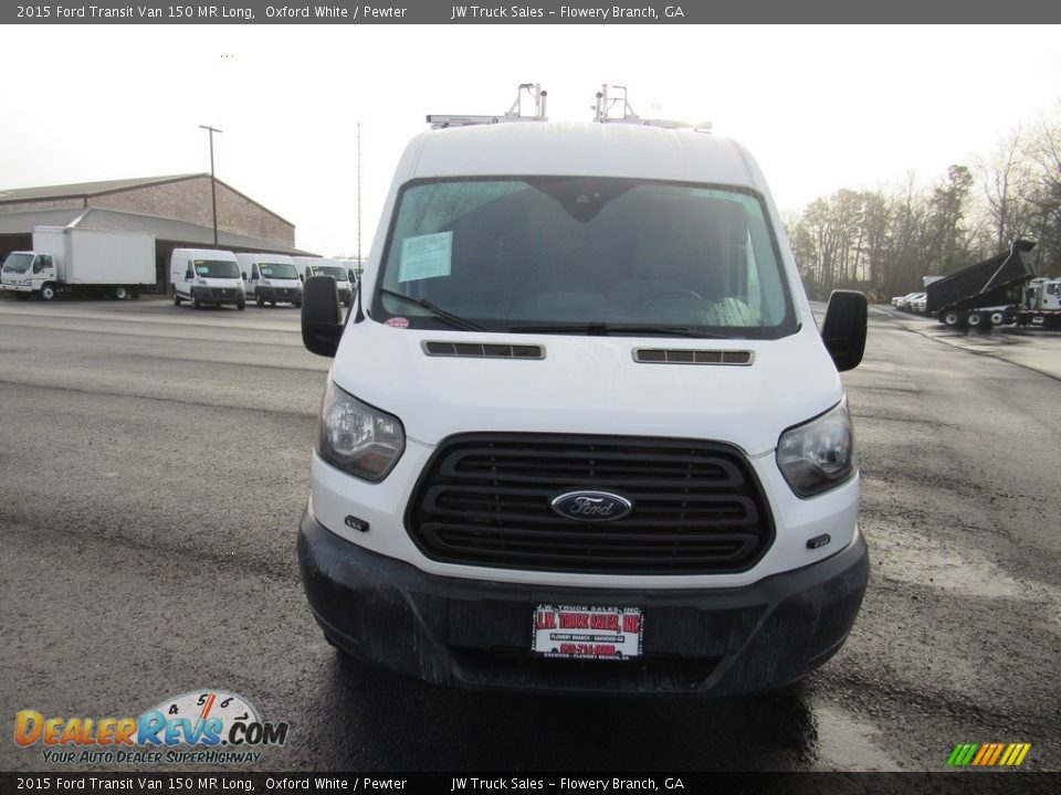 2015 Ford Transit Van 150 MR Long Oxford White / Pewter Photo #8