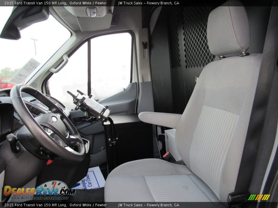 2015 Ford Transit Van 150 MR Long Oxford White / Pewter Photo #11