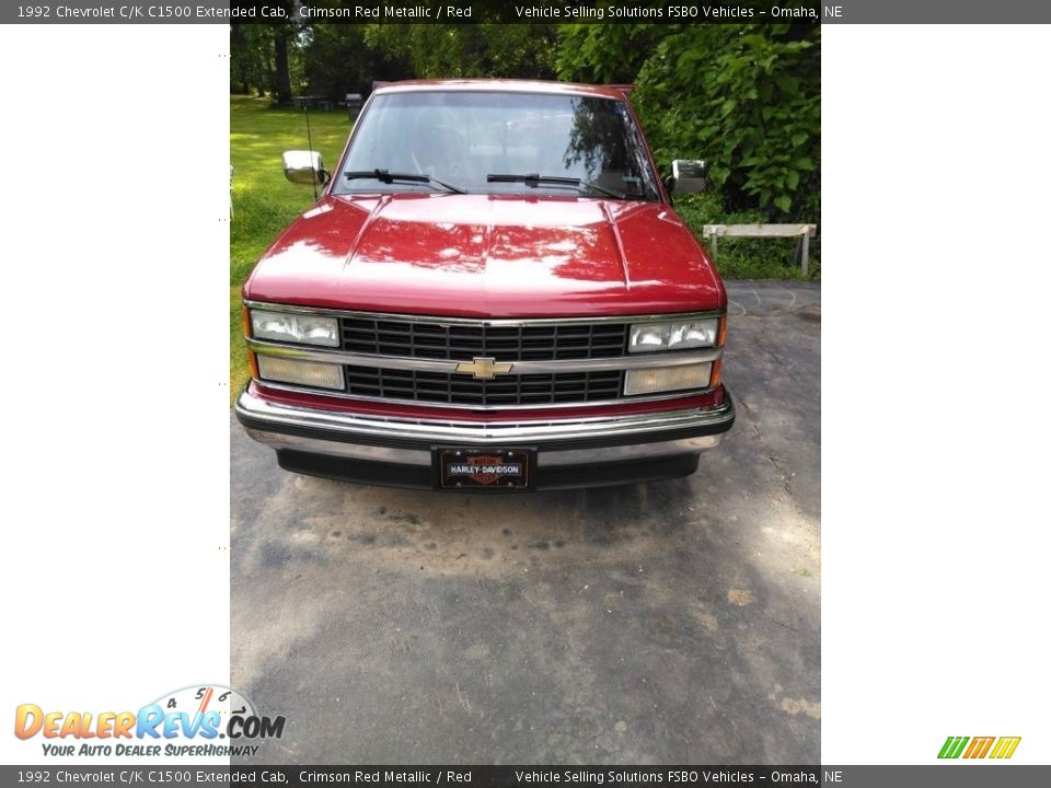 1992 Chevrolet C/K C1500 Extended Cab Crimson Red Metallic / Red Photo #4