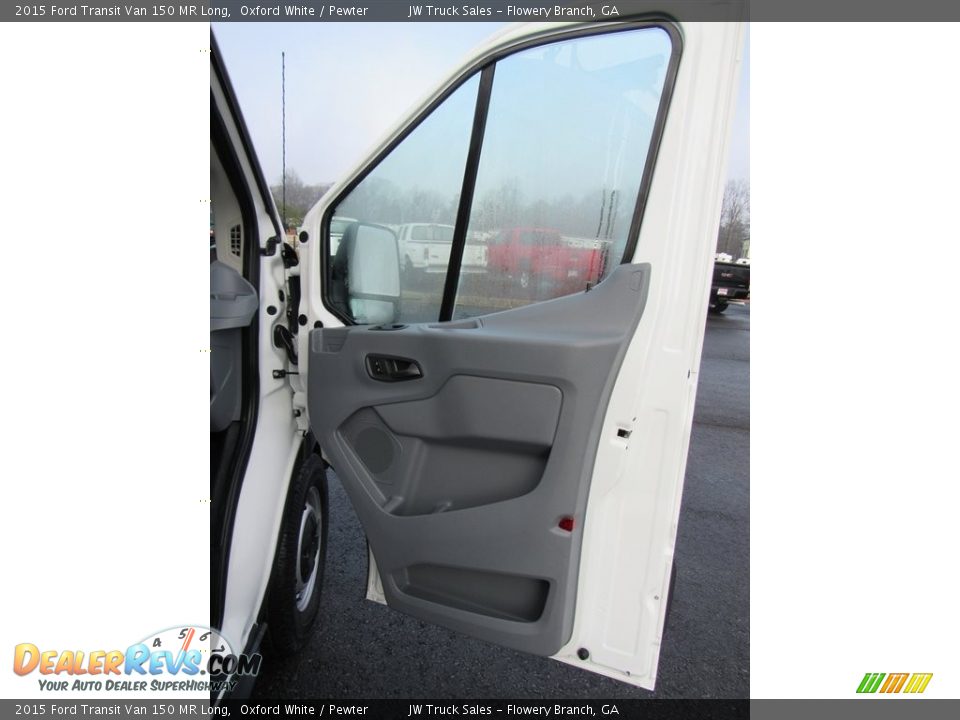 2015 Ford Transit Van 150 MR Long Oxford White / Pewter Photo #20