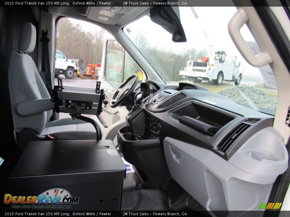 2015 Ford Transit Van 150 MR Long Oxford White / Pewter Photo #22