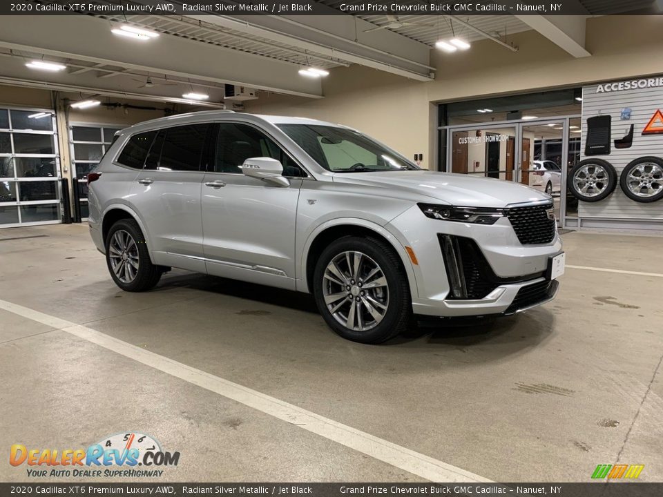 2020 Cadillac XT6 Premium Luxury AWD Radiant Silver Metallic / Jet Black Photo #1