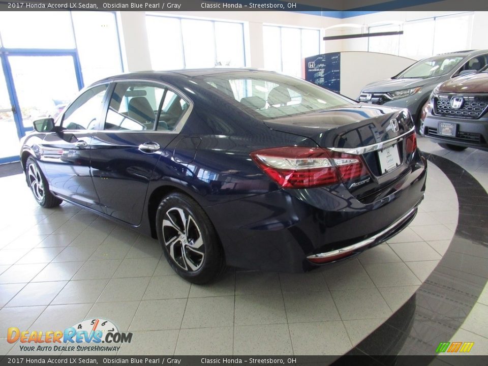 2017 Honda Accord LX Sedan Obsidian Blue Pearl / Gray Photo #3