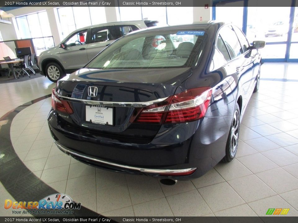 2017 Honda Accord LX Sedan Obsidian Blue Pearl / Gray Photo #4