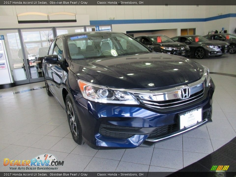 2017 Honda Accord LX Sedan Obsidian Blue Pearl / Gray Photo #6