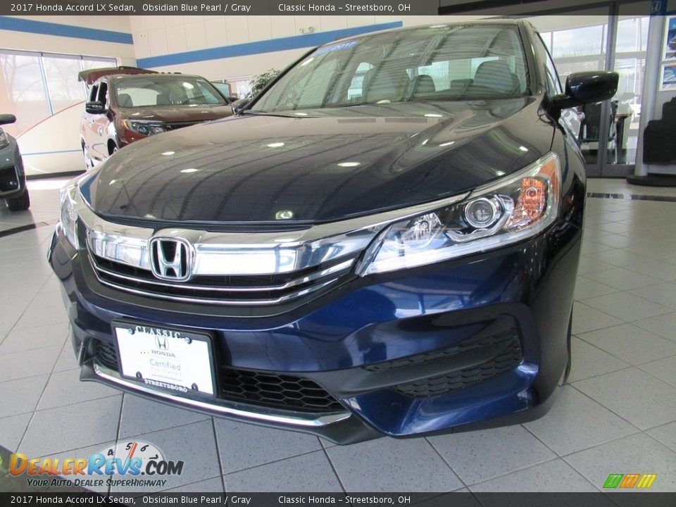 2017 Honda Accord LX Sedan Obsidian Blue Pearl / Gray Photo #7