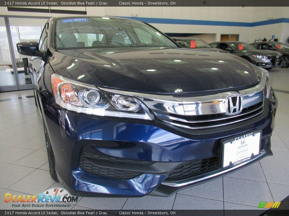 2017 Honda Accord LX Sedan Obsidian Blue Pearl / Gray Photo #12