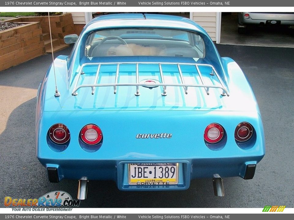 1976 Chevrolet Corvette Stingray Coupe Bright Blue Metallic / White Photo #2