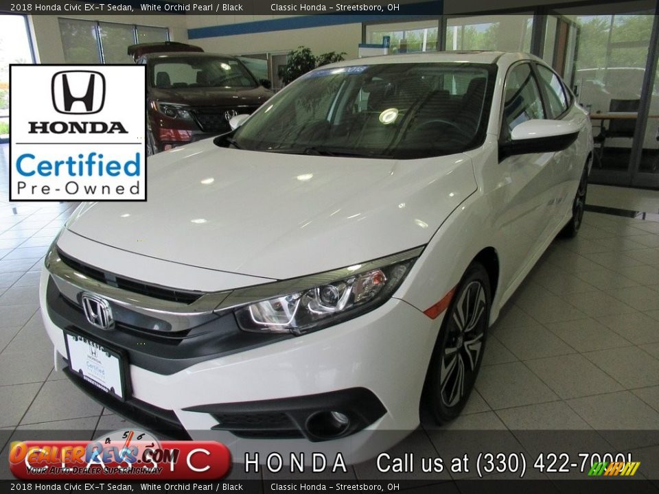 2018 Honda Civic EX-T Sedan White Orchid Pearl / Black Photo #1